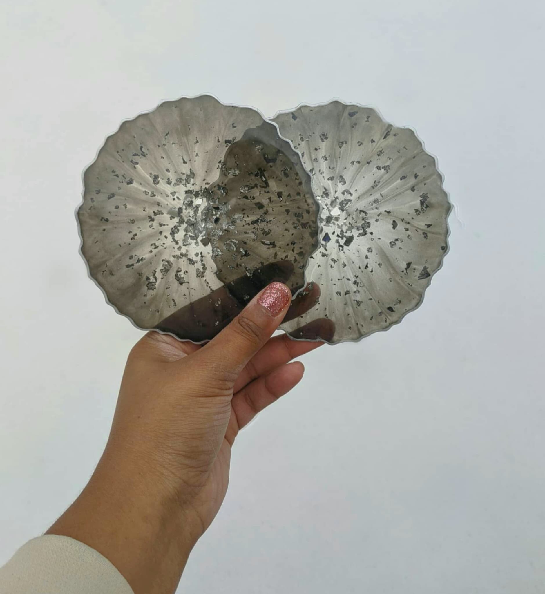 Black Resin Coasters - Set of 4