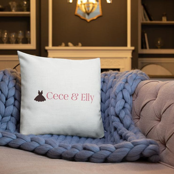 Cece & Elly Premium Pillow- with pink logo