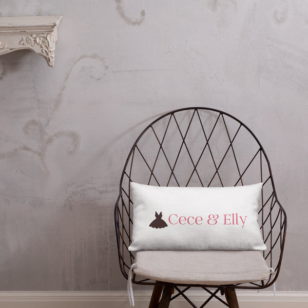Cece & Elly Premium Pillow- with pink logo